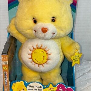 NIB Vintage Funshine Bear Talking Carebear With DVD In Box